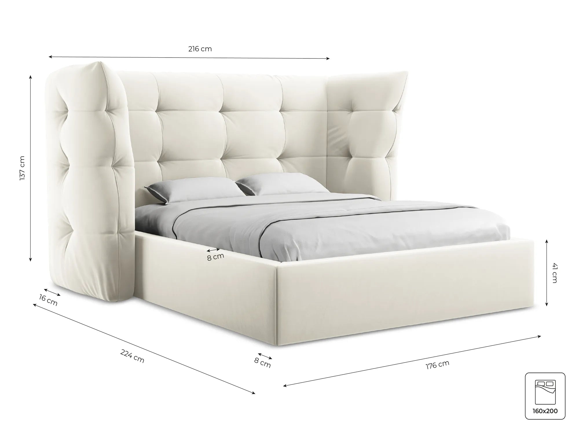 Bluvel - Fabb - Jasny niebieski - 160x200