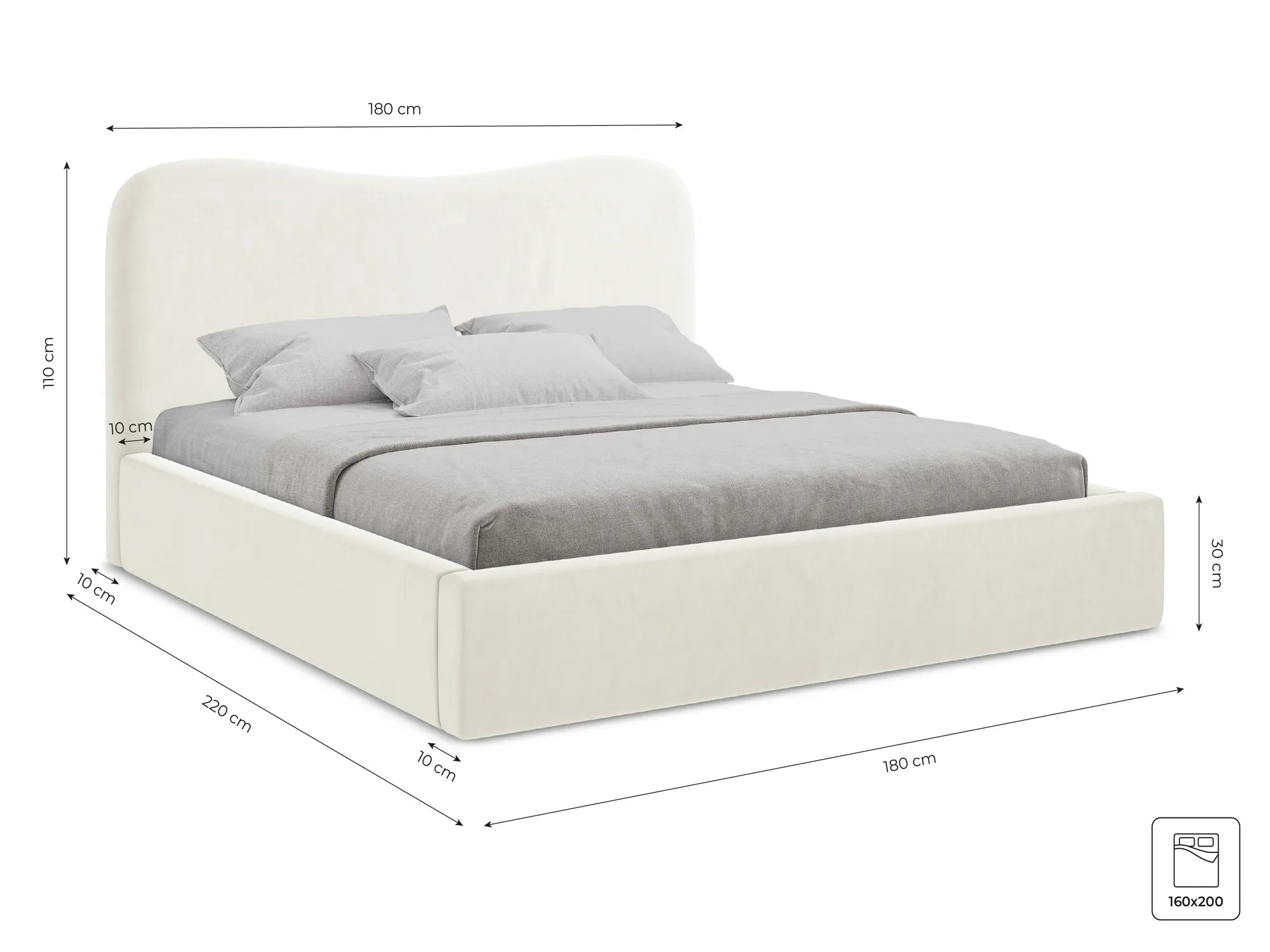 Bluvel - Fabb - Jasny niebieski - 160x200