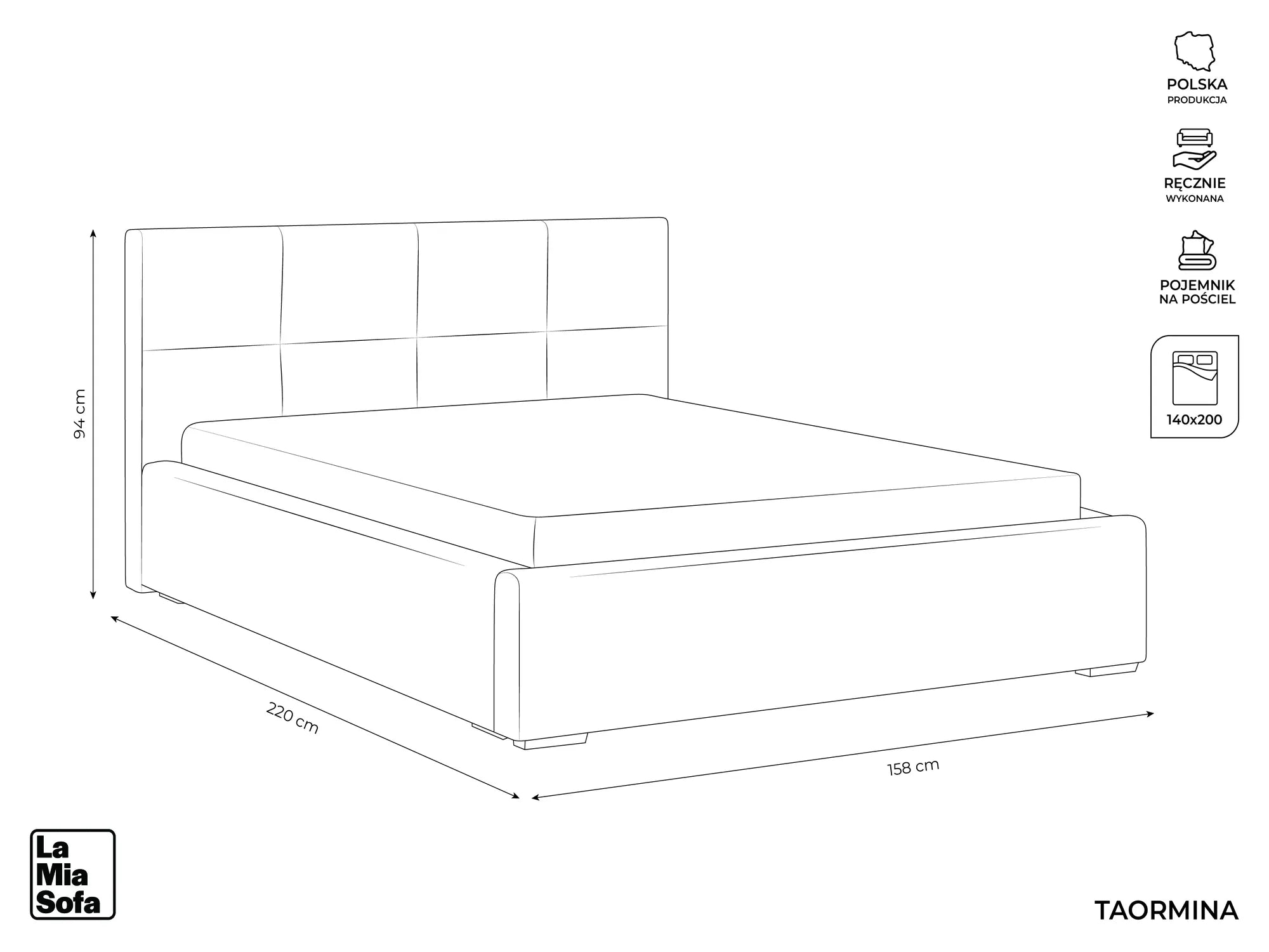 Bluvel - Fabb - Srebrny - 140x200